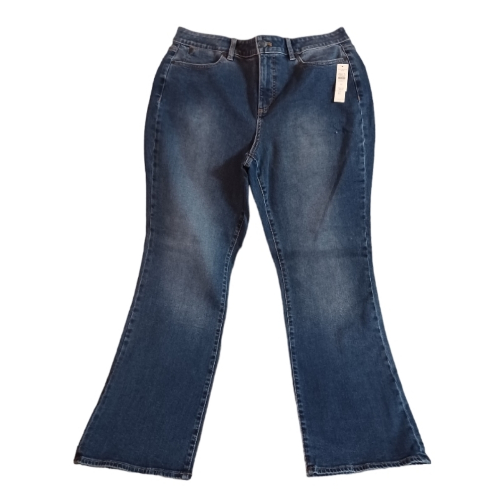 ❤️🔥NEW Talbots Women's 12 Curvy Bootcut Denim Blue Jeans NWTS with Tiny flaw - Picture 10 of 13
